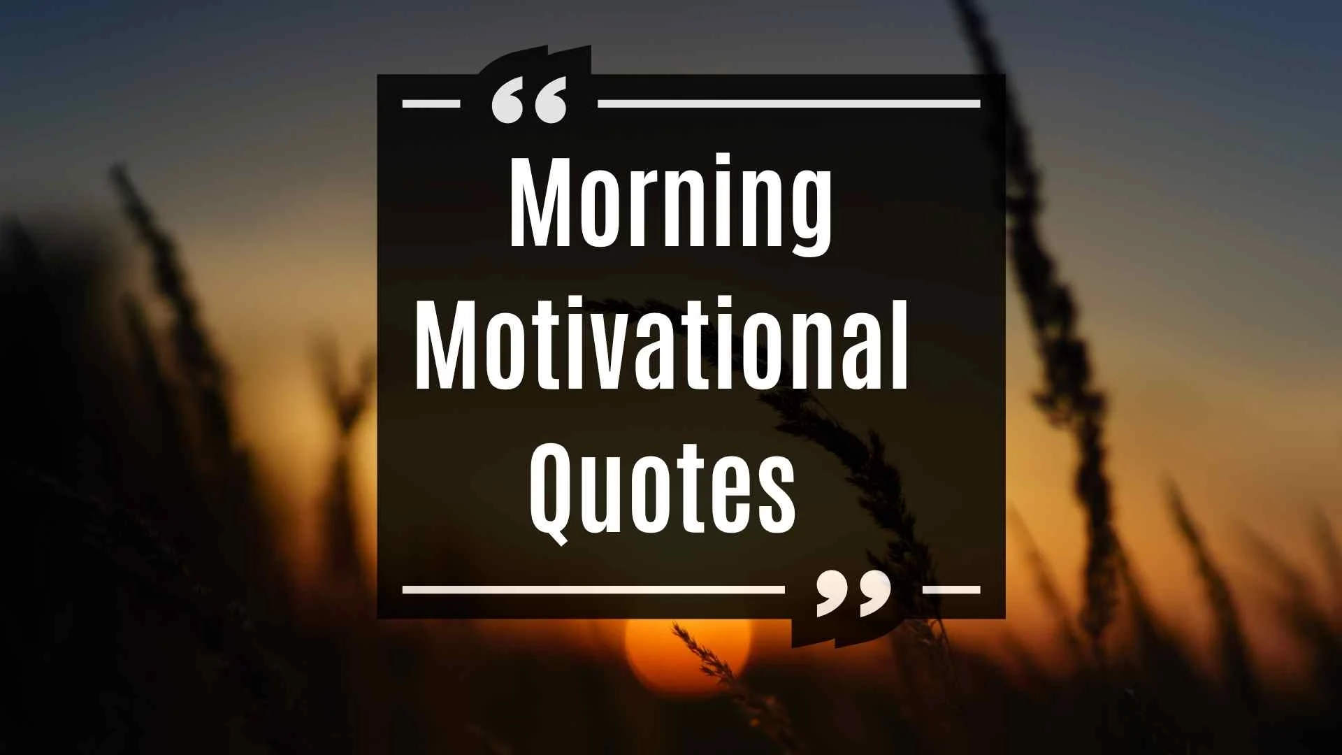 Morning Motivational Quotes